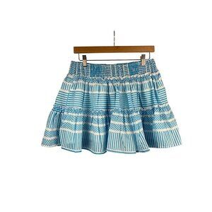 Aqua Womens Blue & White Striped Mini Skirt S